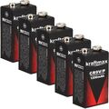 5x Rauchmelder 9V Lithium Batterien für Feuermelder / 9v Block Batterie 10 Jahre