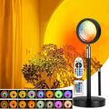 Sonnenuntergang Lampe USB LED Nachtlicht Regenbogen Projektor 24 Farben Sunset