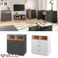 Kommode Highboard Anrichte Beatrice 3 Schubladen Sideboard Regal Vicco