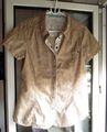 EDC BY ESPRIT WOMEN KURZARM BAUMWOLL BLUSE MILLE FLEURS GEBLÜMT BEIGE L, 40 NEU