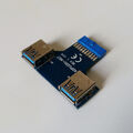 DeLOCK® Adapter USB 3.0 Pinheader Buchse auf 2 x USB 3.0 Buchse 65324 Mainboard