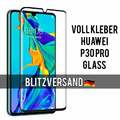 Voll Kleber Schutzglas Huawei P30 Pro Displayschutzfolie 9H Glas  FullGlue