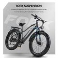 E Bike 26 Zoll Damen Elektrofahrrad 1000W 48V Fatbike 960WH Pedelec eBike 25km/h