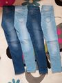 Mädchen  Hosen Kleiderpaket Jeggings Jeans Blau Gr. 146 Kinder 4 Stück Set