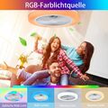 RGB-Deckenventilator,Mit Beleuchtung Und Fernbedienung,App-Ventilatorlamp