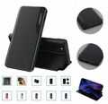 Handyhülle Lederoptik Smart View Case Flip Cover Handy Schutz Hülle Tasche Case