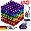 216-tlg 5mm Magnet Neodym Kugeln Technik Gadget Anti Stress Kugeln Magnete Bunt