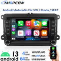 4+64GB CarPlay Android 13 Autoradio Für VW Golf 5 6 Passat Polo Touran GPS Navi