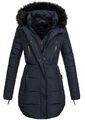 Marikoo warme Damen Winter Jacke Winterjacke Parka Stepp Mantel lang B401