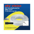 Sky Vision SAT/BK Koaxialkabel 110dB weiß inkl. 2x F-Stecker 10m (1,09 EUR/m)