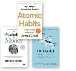 (Set of 3 books) Atomic habits + Ikigai + the psychology of money Tasch...