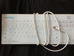 CleanKeys Tastatur Glas Hygiene Labor Medizin Reinraum ICMedical CK1C020G QWERTZ