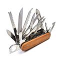 Multifunktionsmesser 26 Tools Taschenmesser Holzgriff Schweizer Messer Camping