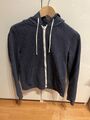 Dunkelblaue Sweatshirtjacke