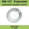 8,0 DIN 127 Federringe B Federstahl Federscheiben Sperringe verzinkte M8 mm VZ