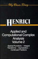 Anwendung And Computational Komplex Analysis, Band 2 Vol. 2: Spe