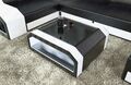 Leder Sofa Couchtisch Wohnzimmertisch Tisch Modern Design Ledertisch LED Matera