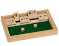 SHUT THE BOX Klappenspiel Würfelspiel Thekenspiel Gesellschaftsspiel + 2 Würfeln