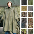 US BW Regenponcho viele Farben Bundeswehr Poncho Army Nässeschutz uni tarn