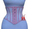 UnterbrustKorsett corsage Baumwolle Schwarz  Netz Underbust Baby Pink Mesh