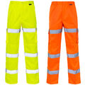 HI VIZ VIS 3 BAND KAMPFHOSE SICHERHEIT ARBEITSKLEIDUNG POLY BAUMWOLLE CARGOHOSE UNTERTEIL