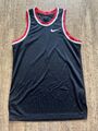 Nike Dri Fit Basketball Trikot S schwarz rot weiß Herren Tank Top