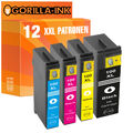 Set 12 Patronen XXL für Lexmark 100 Impact S305 709 Genesis S815 S816