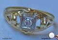 Ring mit Diamanten in aus 585 er 14 kt Gold mit Solitär Brillanten 53 Ringe top!