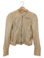 MILESTONE Damen Lederjacke Beige Gr.38 Vintage Look