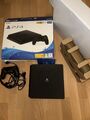 Sony PlayStation 4 PS4 Slim OVP 500GB Konsole Schwarz CUH-2216A Guter Zustand