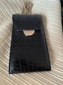 Elegante Handytasche  Smartphone Umhängetasche Leder Look Schwarz NEU -wertig