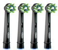 4 Oral-B CrossAction Pro Aufsteckbürsten CleanMaximiser schwarz Black Edition