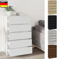 Kommode mit 5 Schubladen Sideboard Modern Anrichte Spanplatte Schubladenschrank