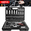 108 TLG STECKSCHLÜSSEL SATZ SET 1/2" KNARRENKASTEN RATSCHENKASTEN NUSSSÄTZE TOOL