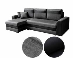 Ecksofa Couch Mit Schlaffunktion und Stauraum Eckcouch Sofa TOMMY Orange