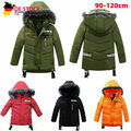 Kinder Junge warme Winterjacke mit Kapuze Parka Stepp Mantel Outdoor Windjacke