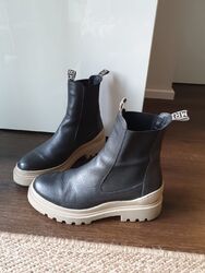 Tamaris Chelsea Boots Stiefelette Stiefel Schwarz Gr 39 Neu Wertig