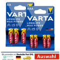 Varta LONGLIFE Max Power Batterien AAA AA Micro Mignon LR03 LR6 1,5V Auswahl