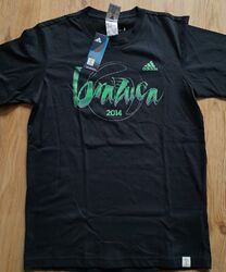 Adidas " BRAZUCA " Fussball-WM 2014 T-Shirt Gr. 176 (S) Neu !