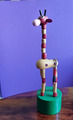 Giraffe Drückfigur Wackelfigur Holz #01