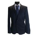 Primark Herren Blazer Anzug Jacke marineblau schmale Passform Größe 40R einreihig Stretch