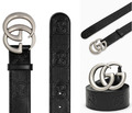 GUCCI GG Gürtel Belt Interlocking Schnalle GG Buckle mit Staub Tasche Unisex 75