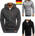 Herren Hoodie Fleece Warm Kapuzenjacke Mantel Sweatshirt Jungen Zip Up Pullover