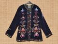 zauberhafte Jacke INDIGO MOON blau Blumen Stickerei Viskosemix boho Gr. L ? TOP