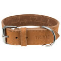 Trixie Rustic Hunde Fettleder-Halsband "Heartbeat" braun, diverse Größen, NEU