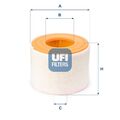 UFI Luftfilter 27.A54.00 für AUDI