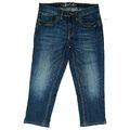 Tom Tailor Alexa Damen Stretch Jeans 3/4 Hose Capri Bermuda Short 34 S W27 blau