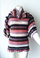 ONLY Pullover Kurzarm S gestreift LILA ROSA Bunt Rollkragen Grobstrick Oversize