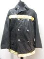 VINTAGE 70er DEUTSCHER FEUERWEHRMANN LEDERMANTEL JACKE GR. S/M,