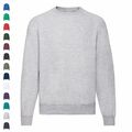 Fruit of the Loom Basic Raglan Sweatshirt Sweat Pullover Herren Damen Unisex